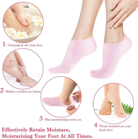 Reusable Silicone Moisturizing Socks (Buy 1 get 1 free)