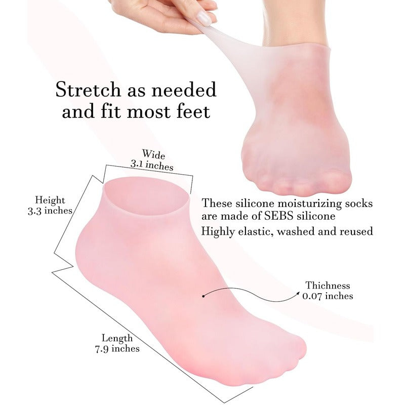 Reusable Silicone Moisturizing Socks (Buy 1 get 1 free)