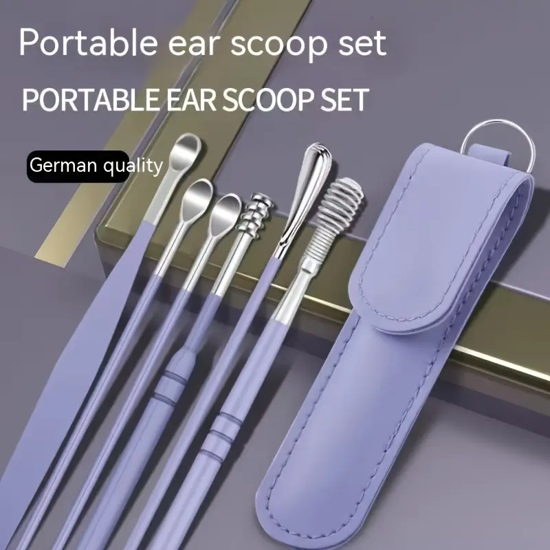 Ear Wax Cleaning Kit, 6 Pcs Ear Pick Tools