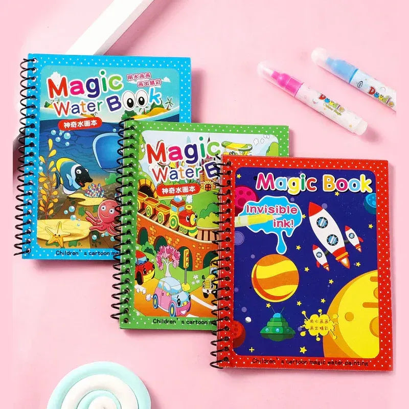 Reusable 8-page Magic Water Painting & Drawing Board Book